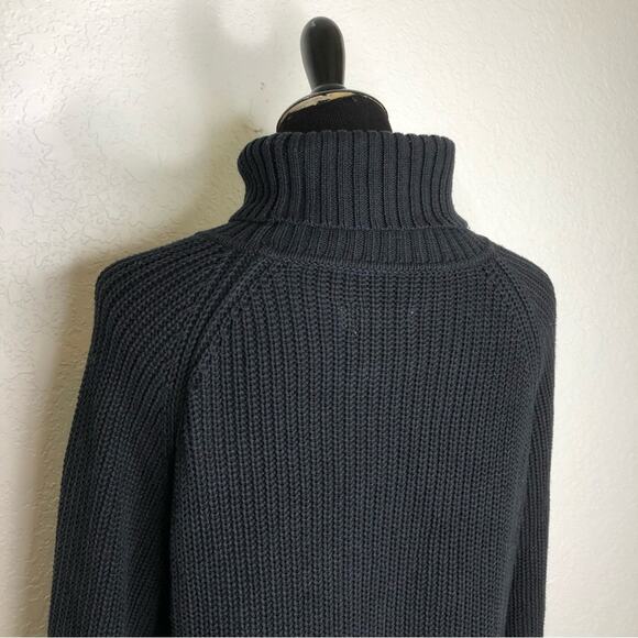 UGG Raelynn black turtleneck funnel chunky ribbed sweater tunic size Small - Picture 13 of 16